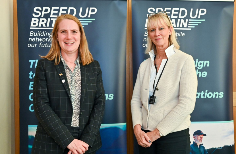 Virginia Crosbie at a Speed Up Britain Event