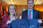 Chancellor Jeremy Hunt with his Freeport jacket