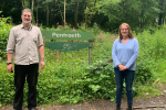 with squirrel expert Craig Shuttleworth at Pentraeth Forest